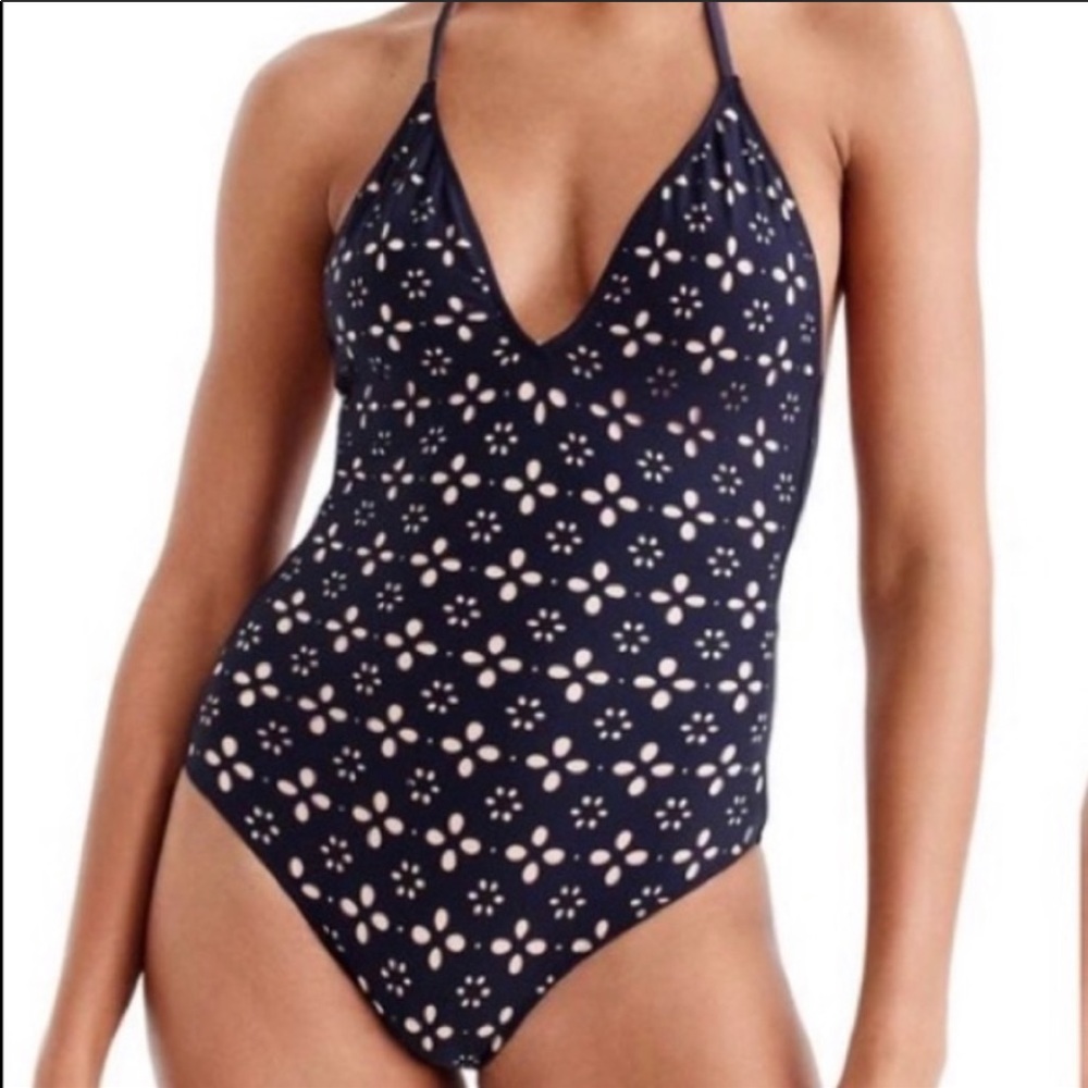 J Crew Eyelet One Piece Swimsuit